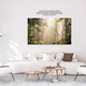 Vászonfestmény reggeli tájjal az erdőben - Napsugarak a reggeli ködön át 120x80cm