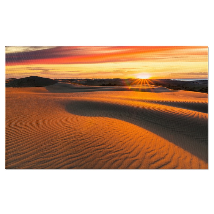 Tablou Canvas Peisaj dune aurii: liniste pe plaja cu nisip fin, relaxare absoluta 40x25CM