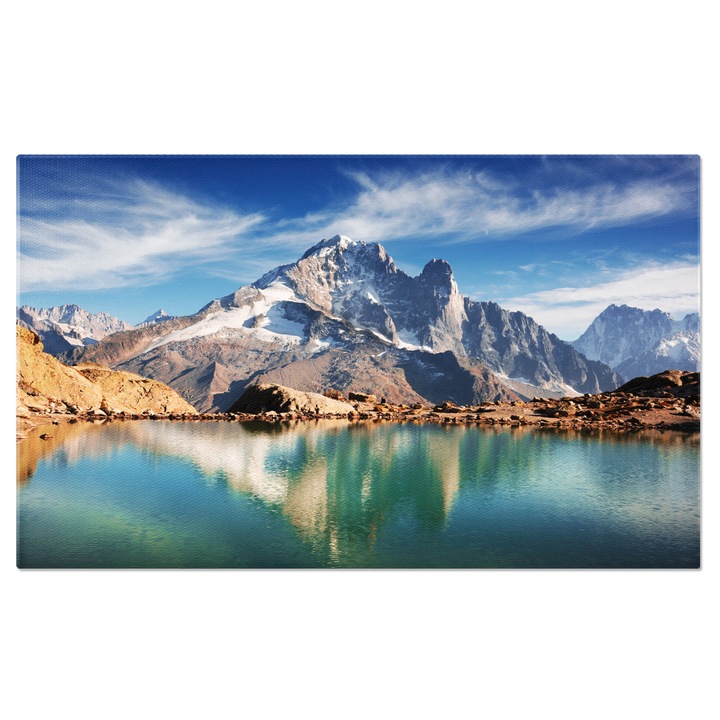 Картина на платно: Шамони, Франция - Ледник на запад във Френските Алпи 70x50CM