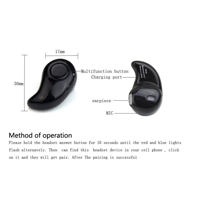 Casca Bluetooth Mini (negru) - eMAG.ro