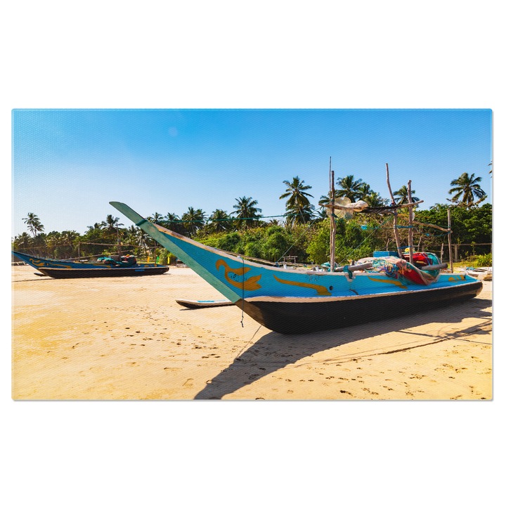 Tablou Canvas - Relaxare la Mare: O Plaja Parca Desprinsa din Povestile cu Peisaje Tropicale 120x80CM