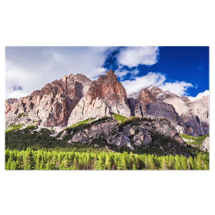 Tablou Canvas - Peisaj Uimitor in Dolomiti, Italia: Toamna in Alpii Tirolezi 70x50CM