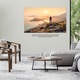 Vászonfestmény - a világ tetején: Utazás a naplementébe a hegyekben 90x60 cm