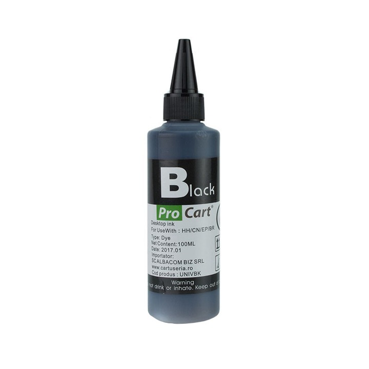 Cerneala universala refill DYE, 100 ml, black