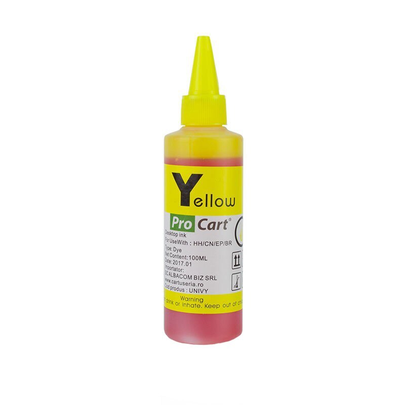 Cerneala universala refill DYE, 100 ml, yellow
