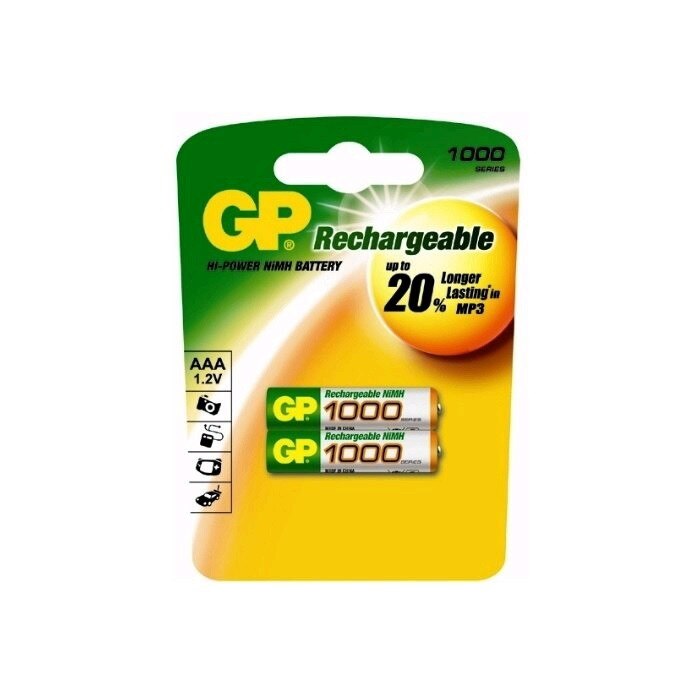 Acumulator AAA (R3) NiMH 1000mAh 2 buc/blister GP