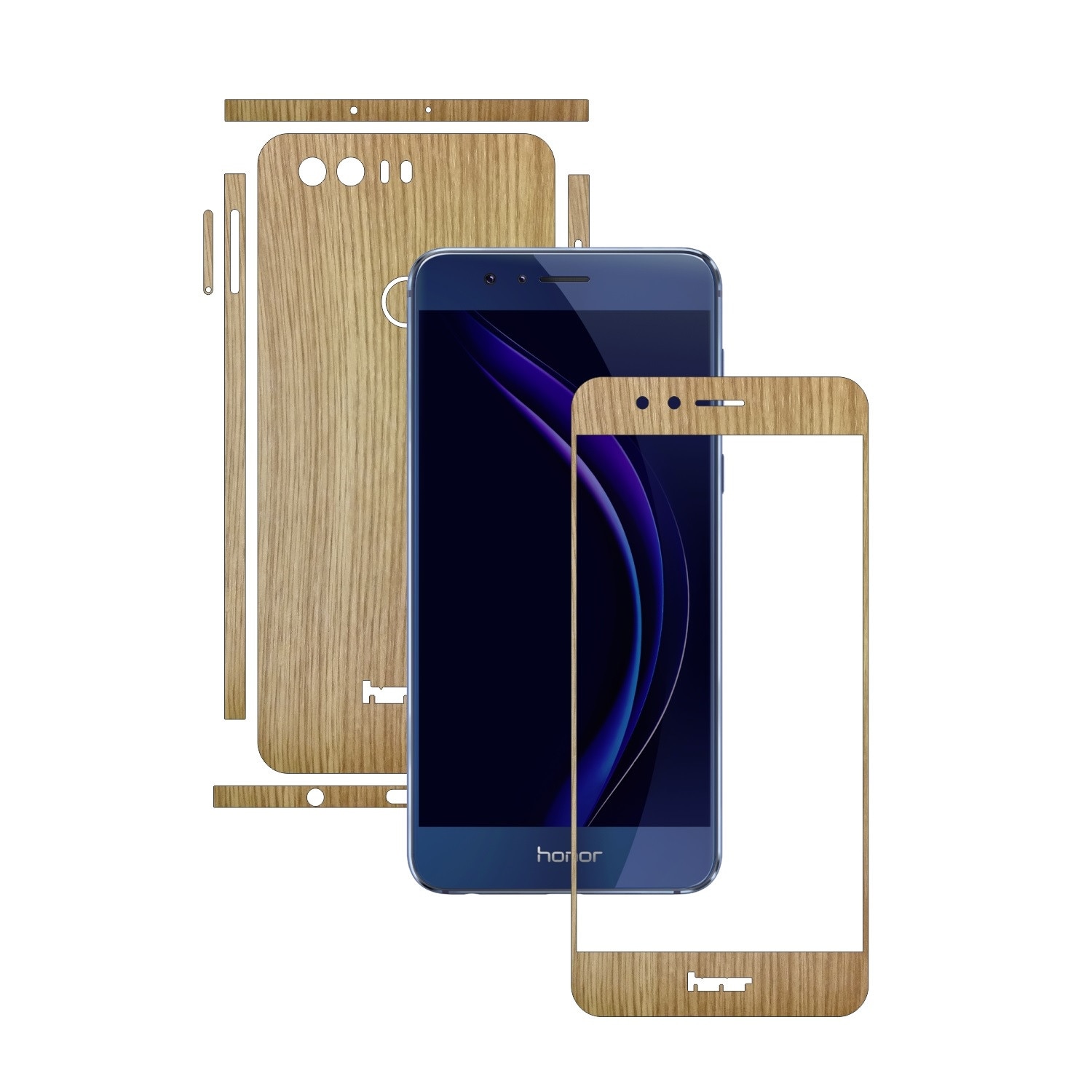 Folie de protectie Carbon Skinz, Husa de tip Skin Adeziv pentru Carcasa, Lemn Stejar dedicata Huawei Honor 8