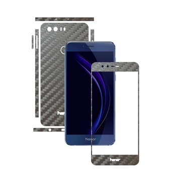 Folie de protectie Carbon Skinz, Husa de tip Skin Adeziv pentru Carcasa, Carbon Gri Argintiu dedicata Huawei Honor 8 Folie de protectie Carbon Skinz, Husa de tip Skin Adeziv pentru Carcasa, Carbon Gri Argintiu dedicata Huawei Honor 8