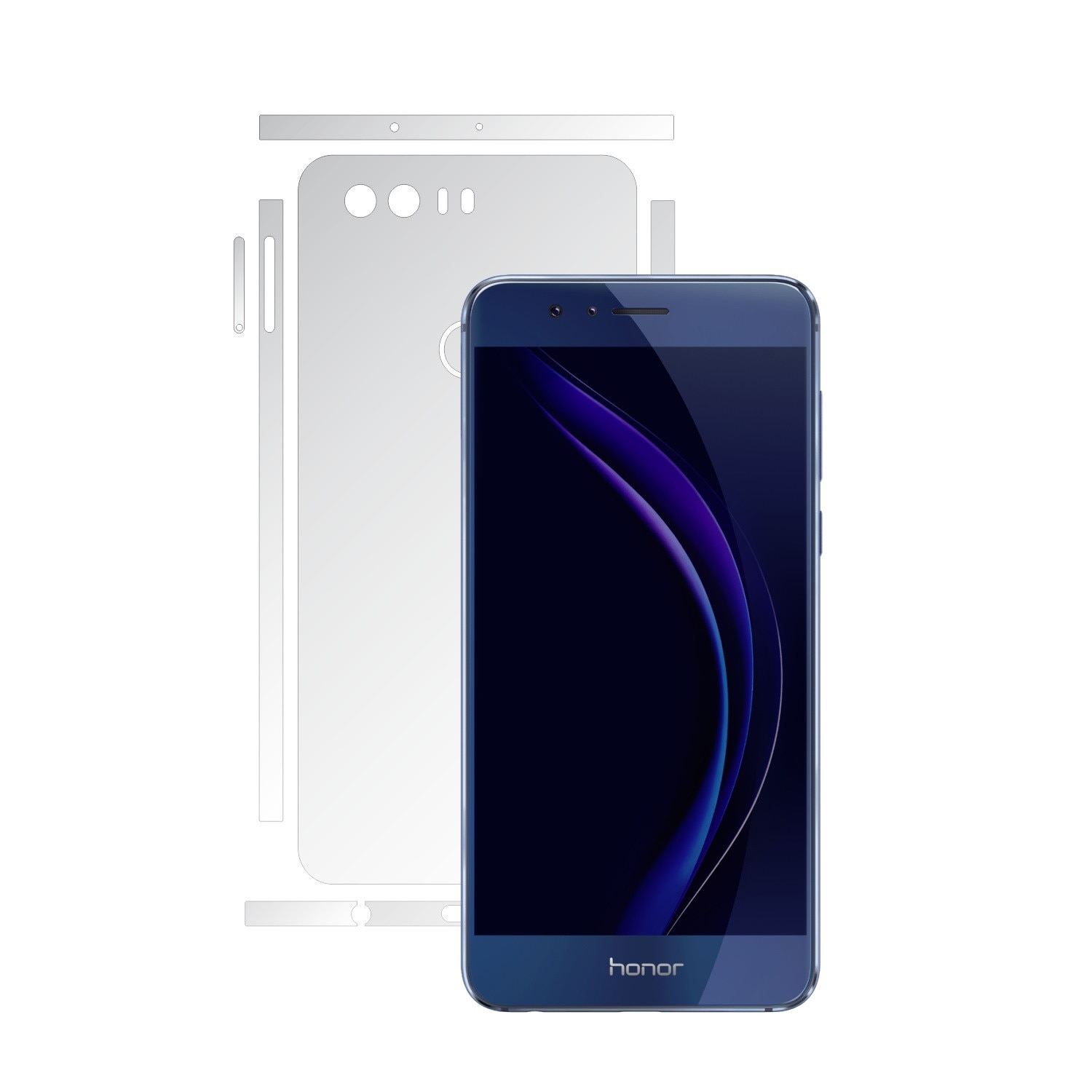 Folie Protectie Invisible Skinz Ultra-Clear AutoRegeneranta, Husa Transparenta de tip Skin Adeziv pentru Carcasa si Laterale, dedicata Huawei Honor 8