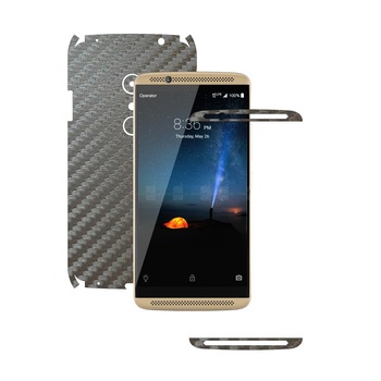 Folie de protectie Carbon Skinz, Husa de tip Skin Adeziv pentru Carcasa, Carbon Gri Argintiu dedicata ZTE Axon 7 Folie de protectie Carbon Skinz, Husa de tip Skin Adeziv pentru Carcasa, Carbon Gri Argintiu dedicata ZTE Axon 7