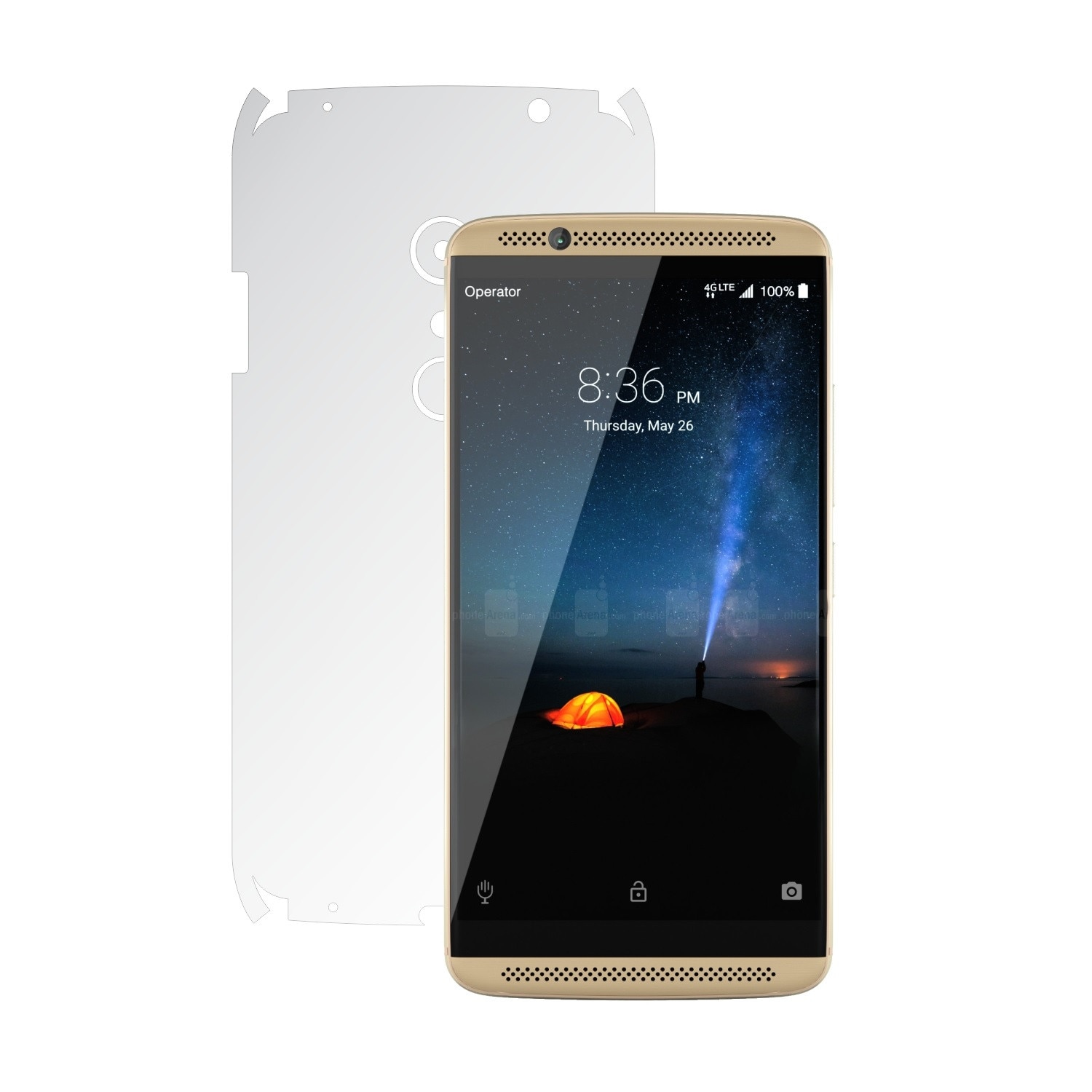 Folie Protectie Invisible Skinz Ultra-Clear AutoRegeneranta, Husa Transparenta de tip Skin Adeziv pentru Carcasa si Laterale, dedicata ZTE Axon 7