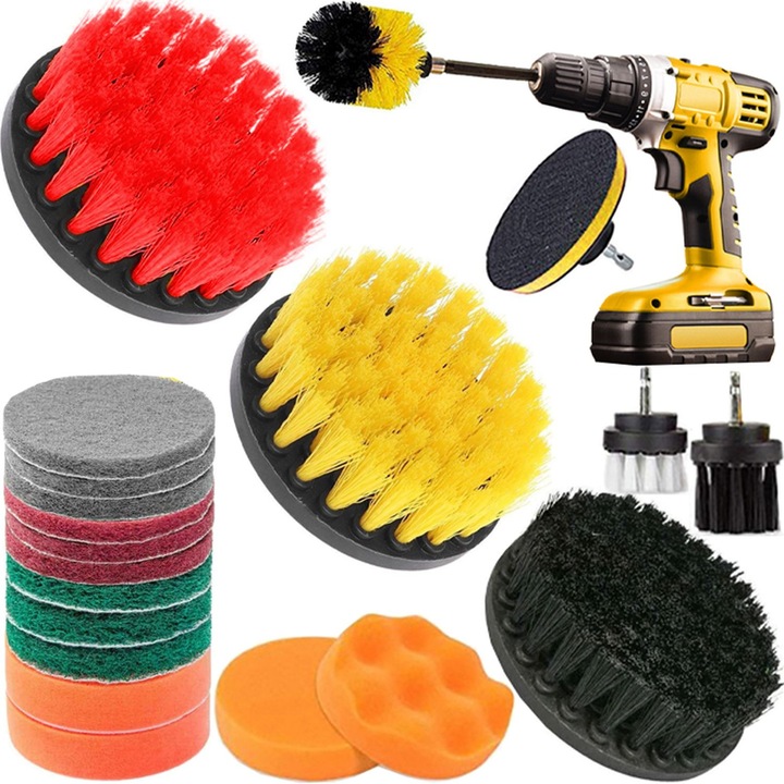 Set de perii curatare pentru bormasina 22 elemente