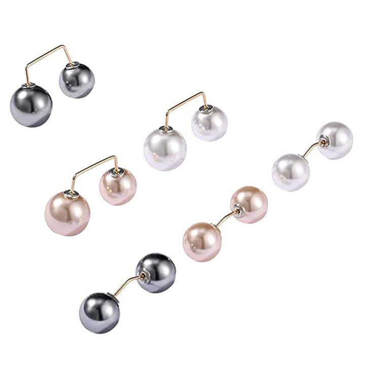 12 db-os gyöngy bross készlet, GOGOU®, többszínű