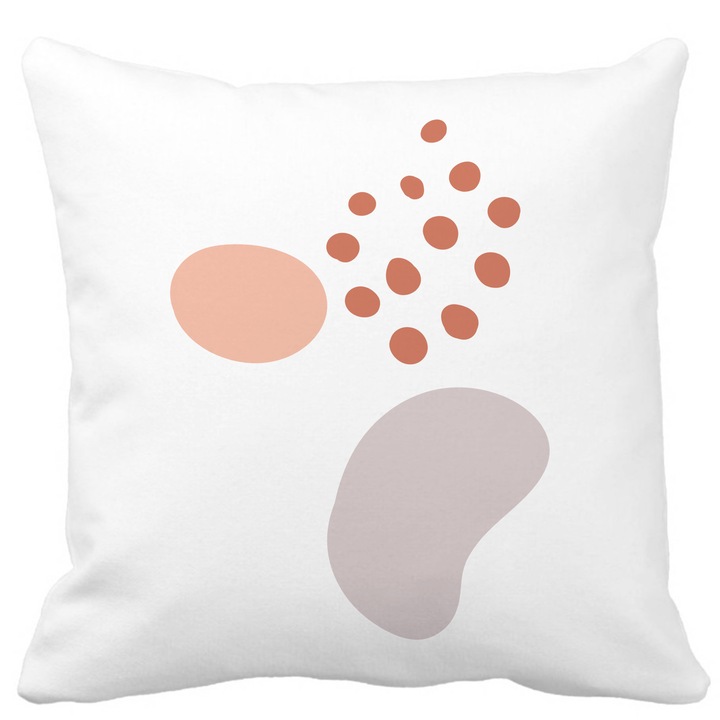 Párnahuzat, Abstracta 4, fehér, matt, 40x40 cm