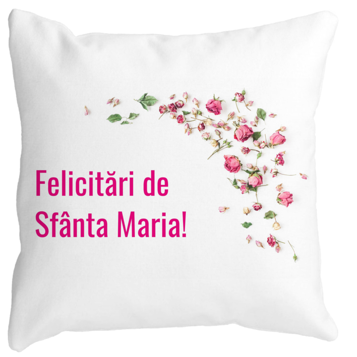 Fata de Perna, Felicitari de Sfanta Maria, Alba, Mata, 40x40 cm