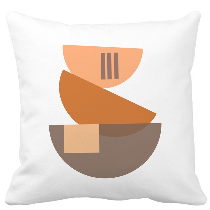 Párnahuzat, Creative Abstract Model 8, fehér, matt, 40x40 cm