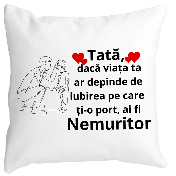 Fata de Perna, pentru Tata 3, Alba, Mata, 40x40 cm