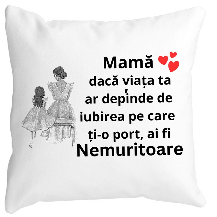 Fata de Perna, pentru Mama 3, Alba, Mata, 40x40 cm