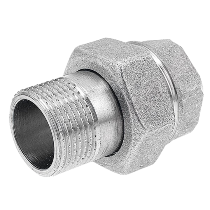 Racord olandez din alama cromata Ferro, 3/4" FI-FE, cu O-ring