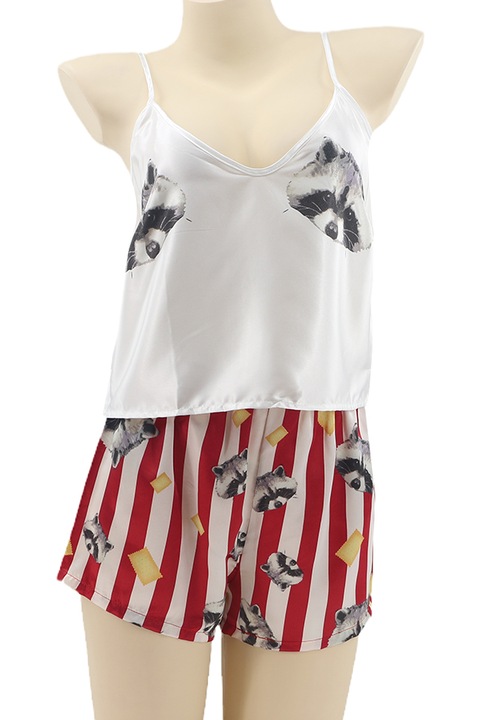 Set pijama doua piese, maiou si pantaloni scurti TY-SD212visiniu 92096, Visiniu