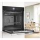 Cuptor incorporabil Bosch Seria 8 HSG7361B1, Electric, 71 l, Multifunctional, 21 functii , Full Steam, Autocuratare EcoClean Direct, Grill, Home Connect, Clasa A+, Negru