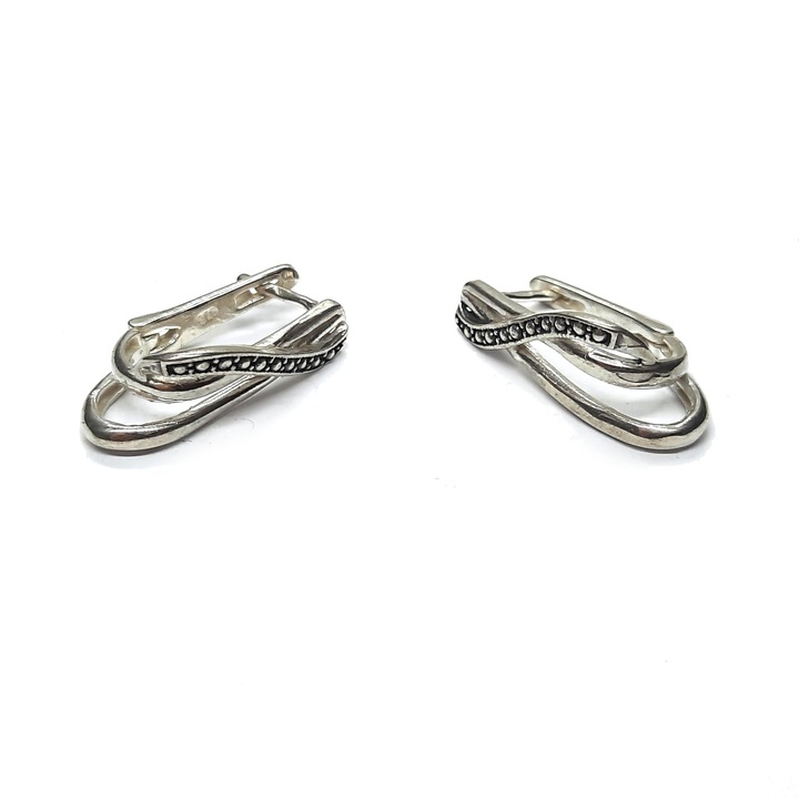 Дамски сребърни обеци, Empress, E000876, Проба 925