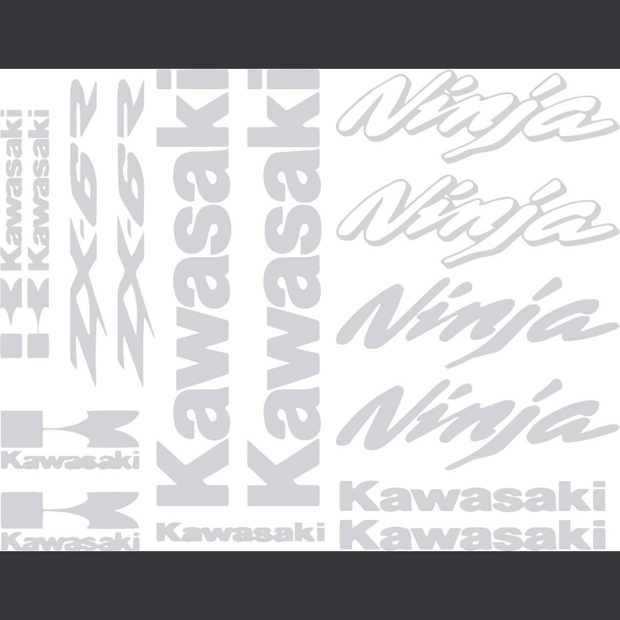 Set 15 Stickere Kawasaki Alb - eMAG.ro