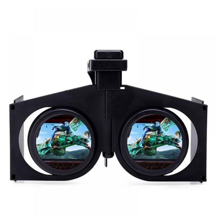 Ochelari VR pentru smartphone, LLWL, Compatibil cu Android/ios, 1", 93 x 86 x 30 mm, 78 g, Negru