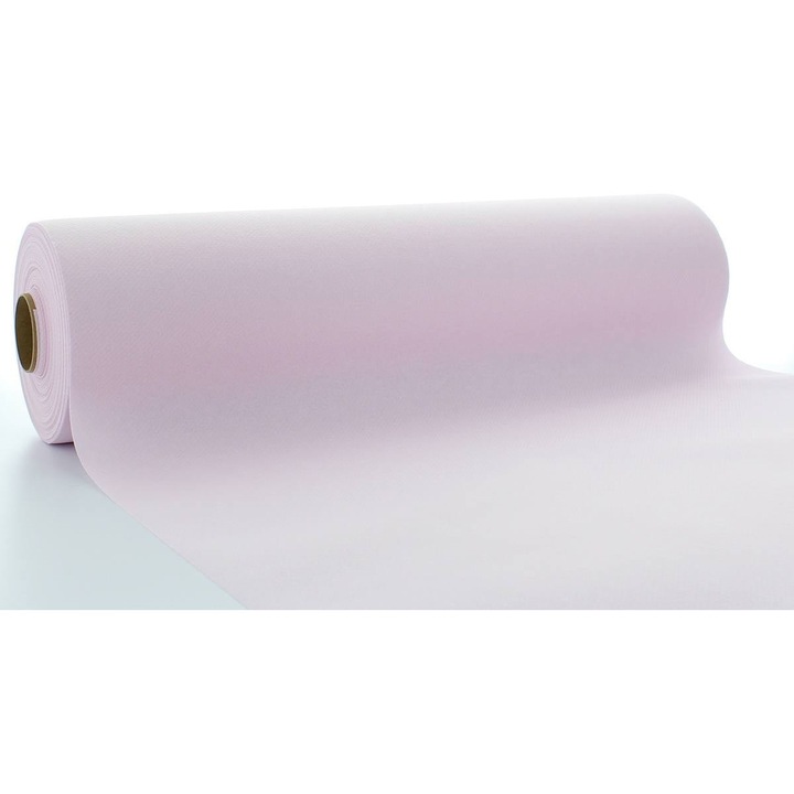 Set 1 Rola Traversa Napron masa Mank HORECA, Linclass® Airlaid, Light Pink Roz pal, 40 cm x 24 m, Ideale pentru Nunti, Petreceri, Botezuri