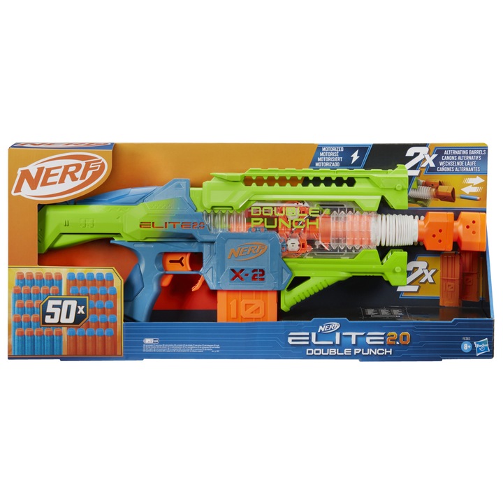 Nerf Elite 2.0 Double Punch Játék fegyver, 50 lövedék