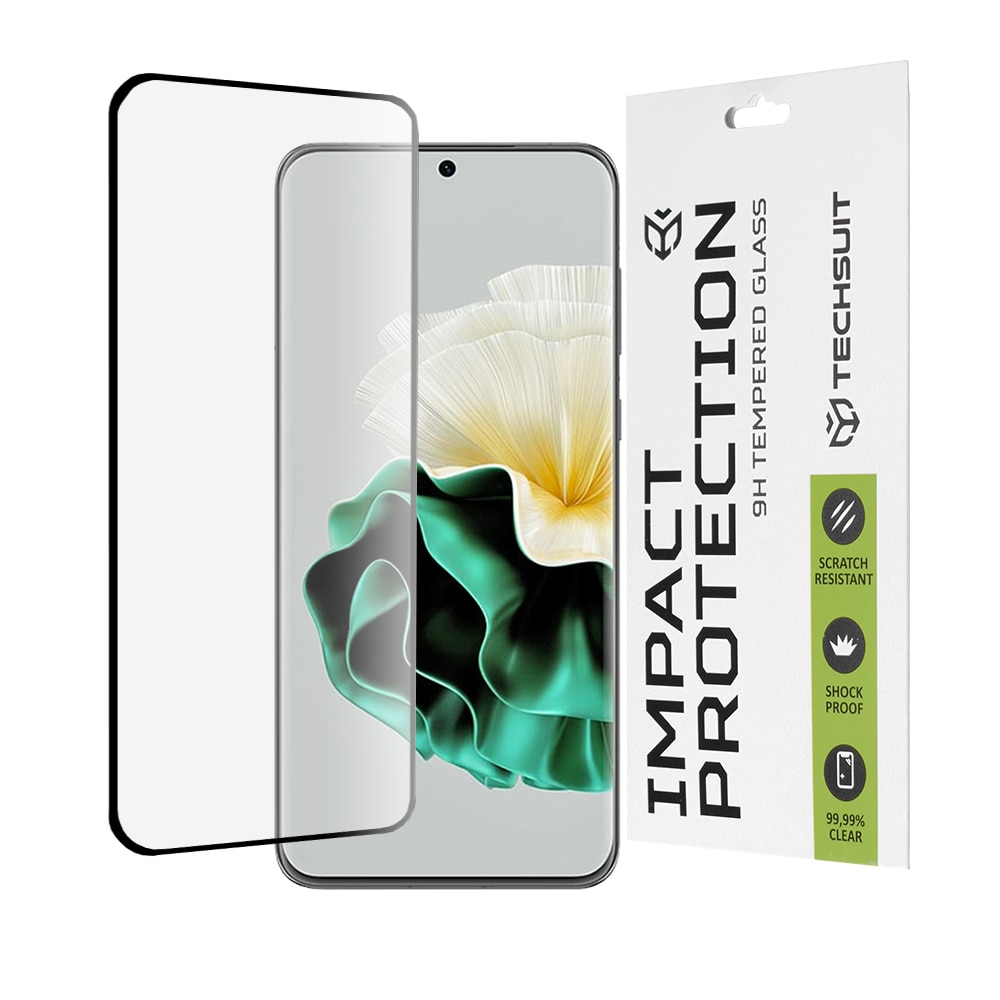 Protector de sticla pentru Huawei P60 - Techsuit Full Cover / Full Glue - Negru