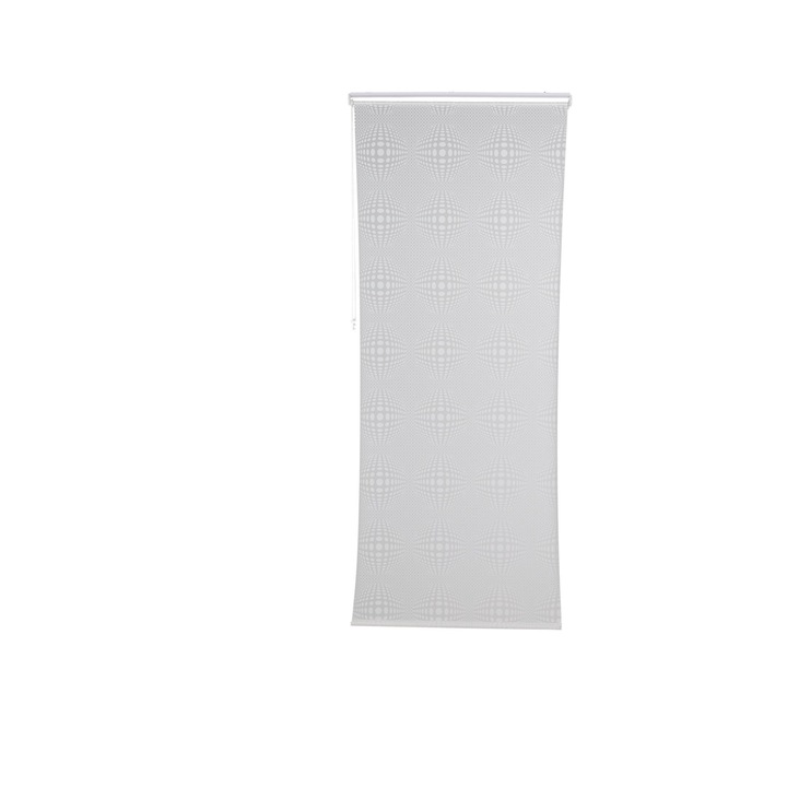 Jaluzea de dus, alb, din PVC/aluminiu, ideala pentru dus/cada, material de montare inclus, 245 x 100 x 4,5 cm
