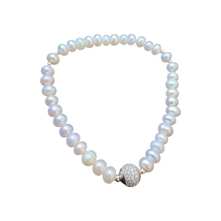 Bratara din Perle de Cultura si Argint 925