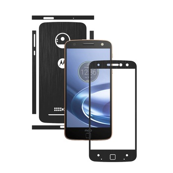 1 + 1 GRATUIT - Motorola Moto Z - Brushed Negru - Folie de protectie Carbon Skinz, Husa Full Body Cover de tip Skin Adeziv pentru Rama Ecran,Carcasa Spate si Laterale 1 + 1 GRATUIT - Motorola Moto Z - Brushed Negru - Folie de protectie Carbon Skinz, Husa Full Body Cover de tip Skin Adeziv pentru Rama Ecran,Carcasa Spate si Laterale