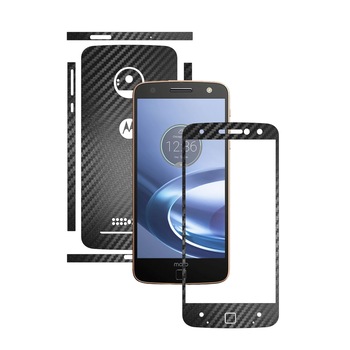 1 + 1 GRATUIT - Motorola Moto Z Force - Carbon Negru - Folie de protectie Carbon Skinz, Husa Full Body Cover de tip Skin Adeziv pentru Rama Ecran,Carcasa Spate si Laterale 1 + 1 GRATUIT - Motorola Moto Z Force - Carbon Negru - Folie de protectie Carbon Skinz, Husa Full Body Cover de tip Skin Adeziv pentru Rama Ecran,Carcasa Spate si Laterale