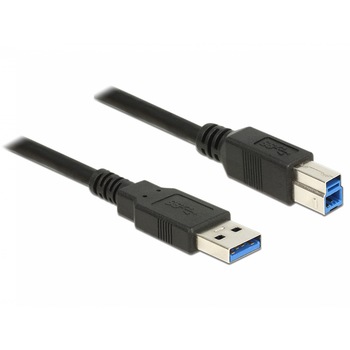 Cablu USB 3.0 A-B 0.5m Negru, Delock 85065 Cablu USB 3.0 A-B 0.5m Negru, Delock 85065