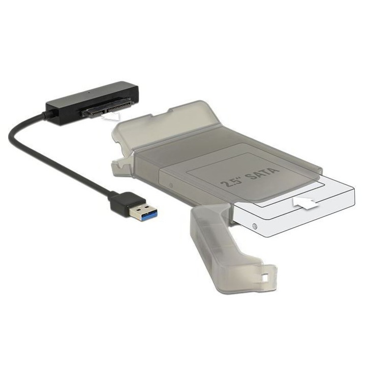 DeLOCK 62742 2.5" USB 3.0 Külső HDD ház Szürke (341918)