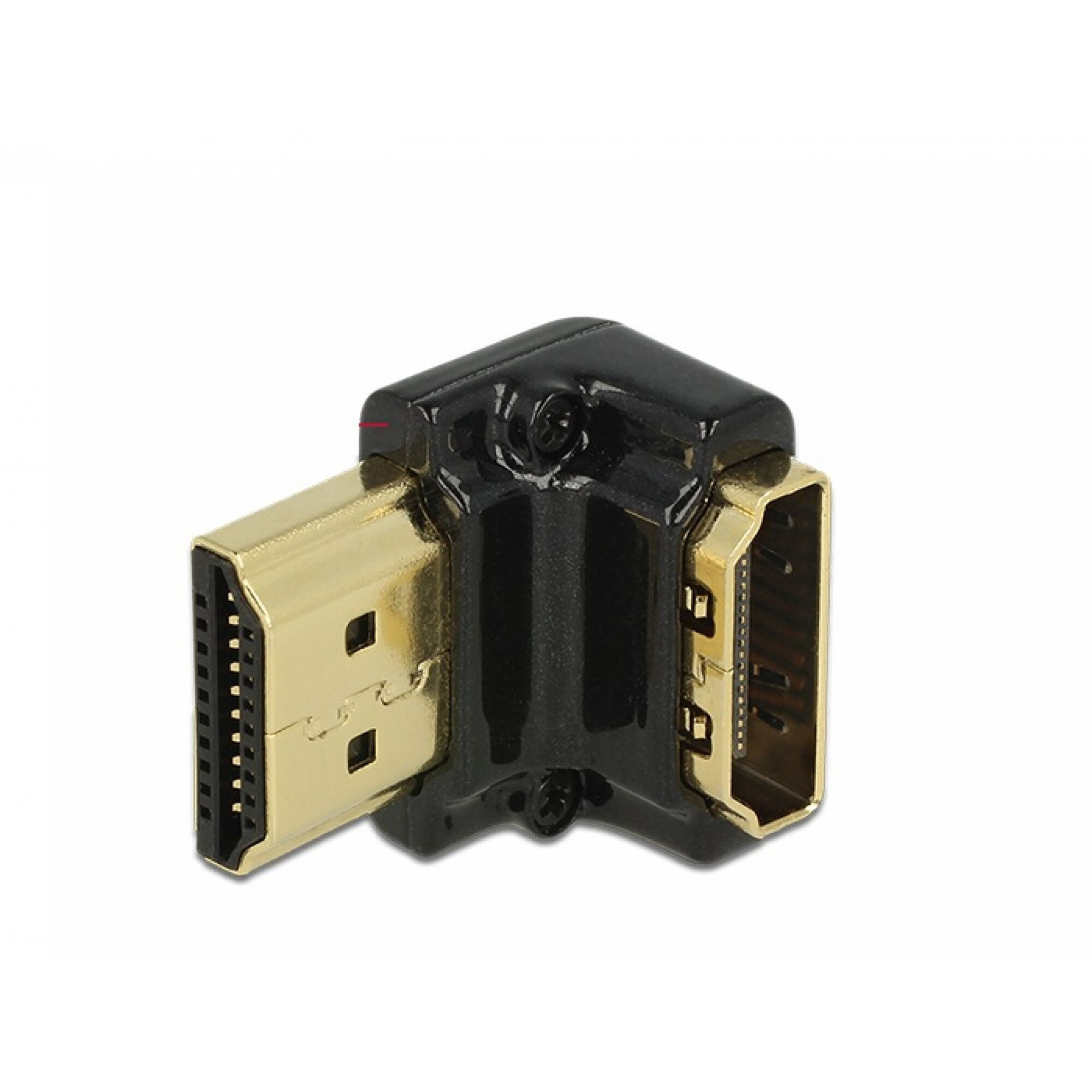 Adaptor HDMI-A T-M unghi 90 grade jos 4K carcasa metalica, Delock 65662