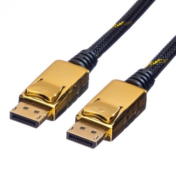 Cablu DisplayPort GOLD v1.2 T-T 1m, Roline 11.04.5644 Cablu DisplayPort GOLD v1.2 T-T 1m, Roline 11.04.5644
