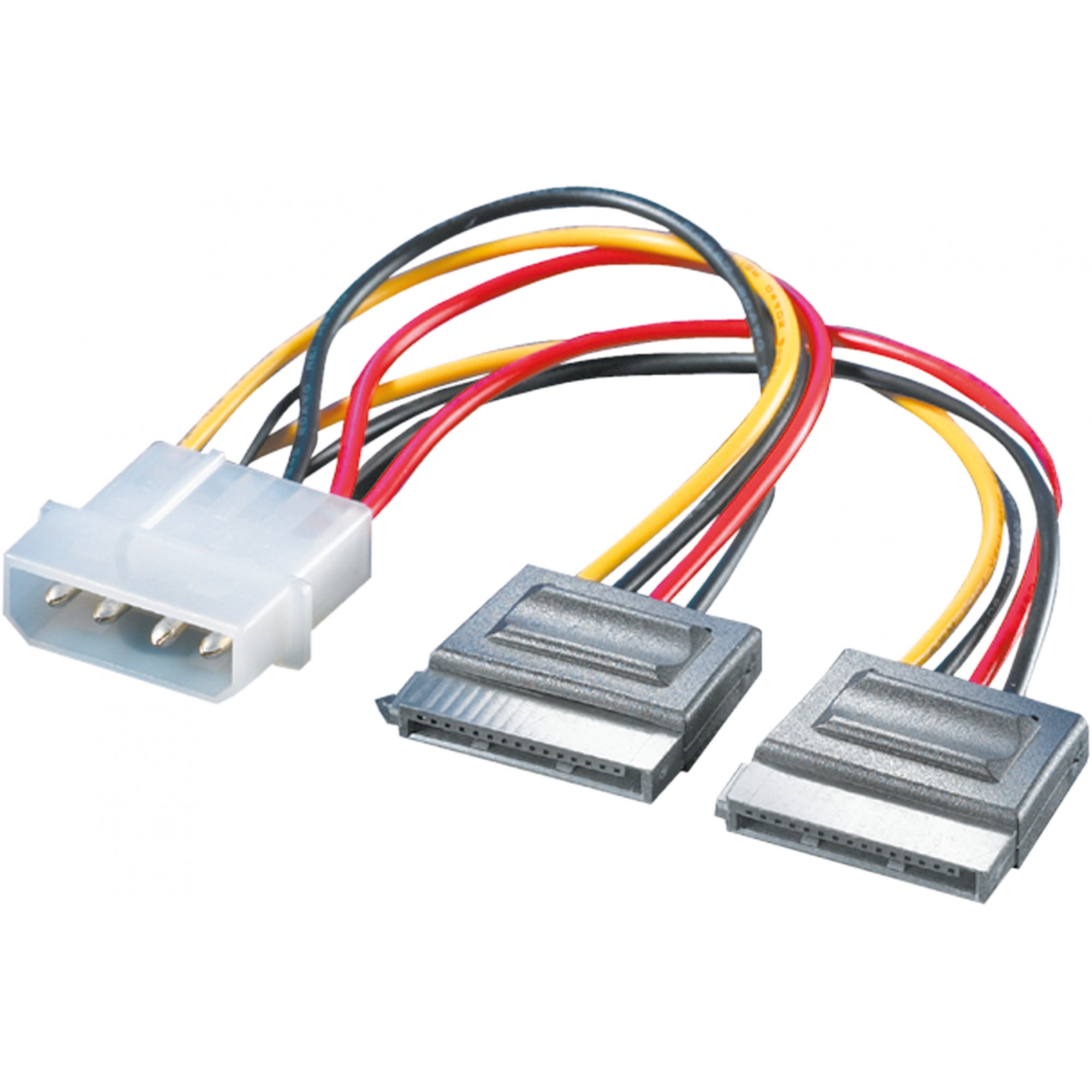 Cablu de alimentare Molex la 2 x SATA 12cm, Roline 11.03.1050