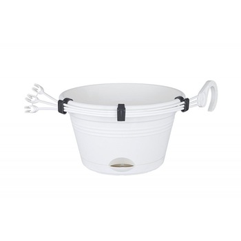 Ghiveci agatator Green basics hanging basket 28 cm alb Ghiveci agatator Green basics hanging basket 28 cm alb