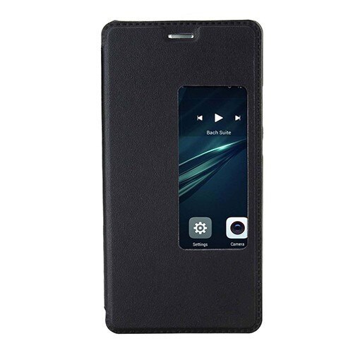Husa de protectie tip carte cu fereastra pentru Huawei P10, negru