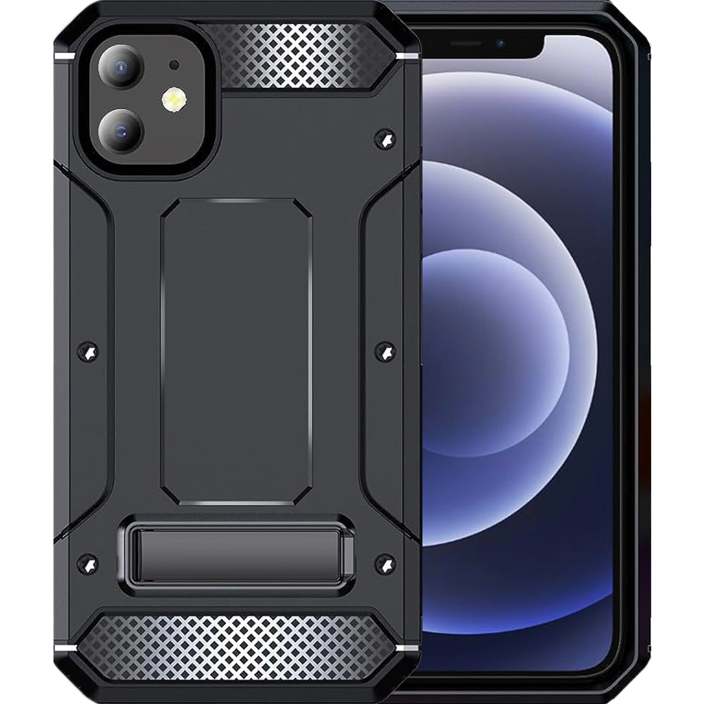 Husa Armor Upgraded compatibila cu Apple iPhone 11, Ultimate Protection,  Anti-soc, Sustinere ferma in mana, Margini ridicate, Rezistenta crescuta la  impact, Functie stand, Negru - eMAG.ro