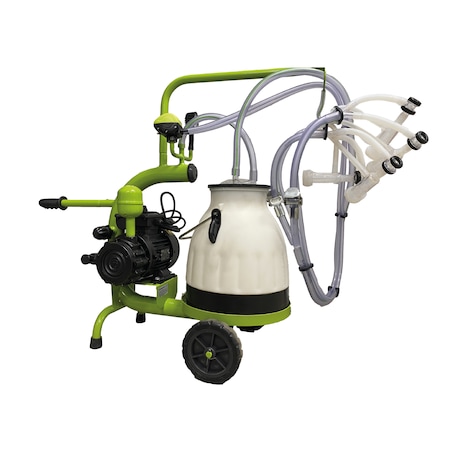 Aparat de muls capre, 2 posturi, 1 bidon 20l plastic, pahare plastic, 250l/min, 0,55kw