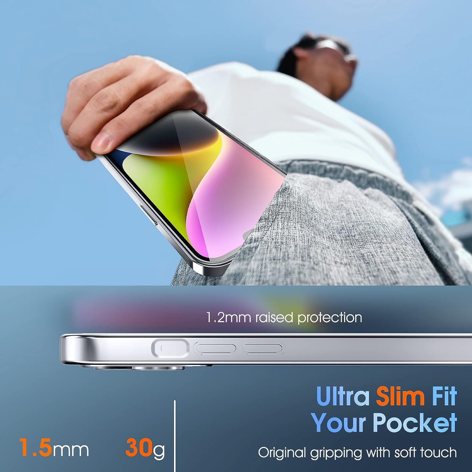 Husa din silicon cu margini metalizate Ultra-Soft, Luxury Magsafe, compatibila cu iPhone 15 / Argintiu
