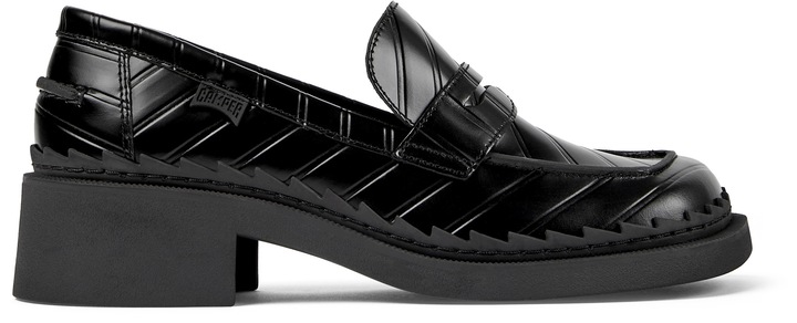 Camper, Pantofi loafer din piele Taylor Twins 1155, Negru, 37