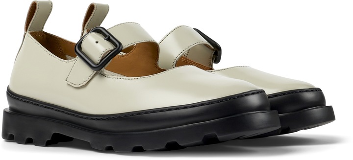 Camper, Pantofi Mary Jane de piele Brutus 1401, Gri, 35