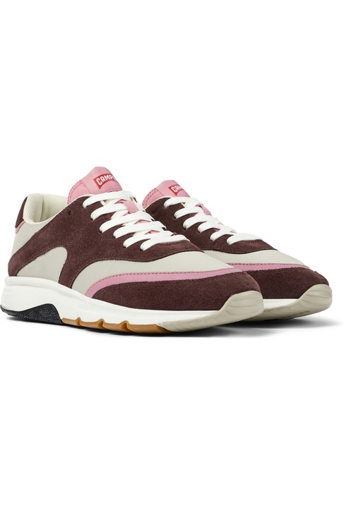 Camper, Pantofi sport cu insertii de piele intoarsa si piele Drift 1403, Gri, 37