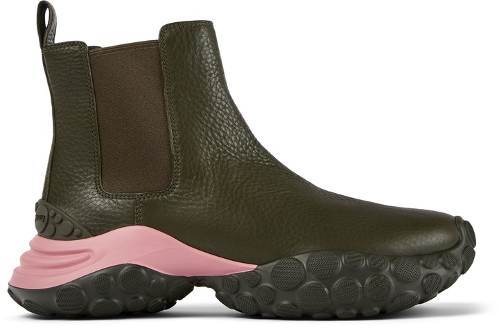 Camper, Ghete Chelsea de piele Pelotas Mars 1467, Verde masliniu, 40