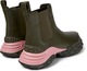 Camper, Ghete Chelsea de piele Pelotas Mars 1467, Verde masliniu, 40